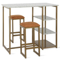 3-Piece Pub Set with Faux Terrazzo Top P156