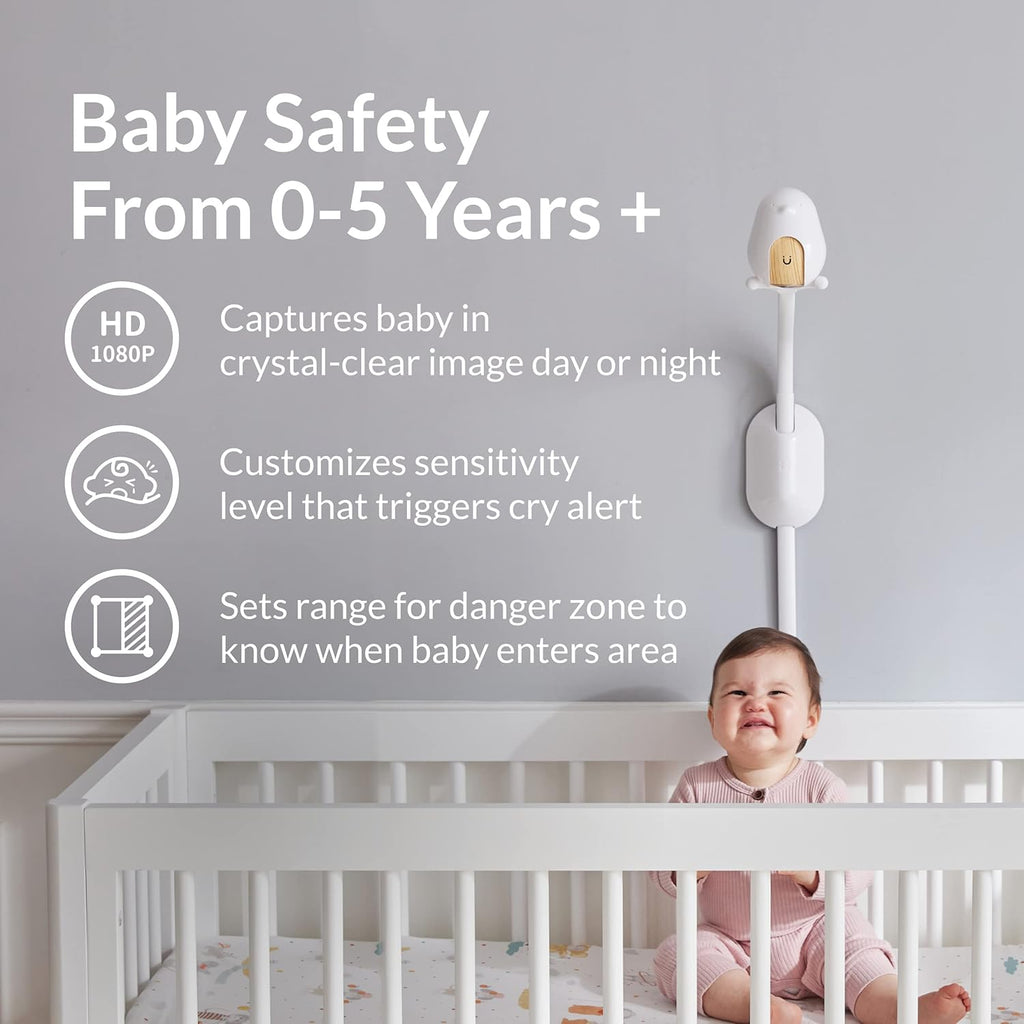 Smart Baby Monitor with Wall Mount, 1080p HD Night Vision Camera, 2-Way Audio K79319