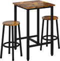 3 Piece Pub Dining Set Rustic Brown R19289
