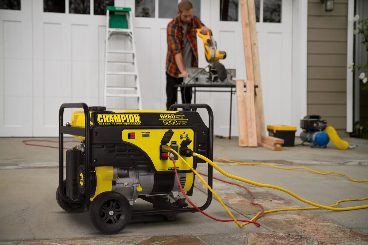 6250/5000 Watts Portable Generator with Wheel Kit Q20425