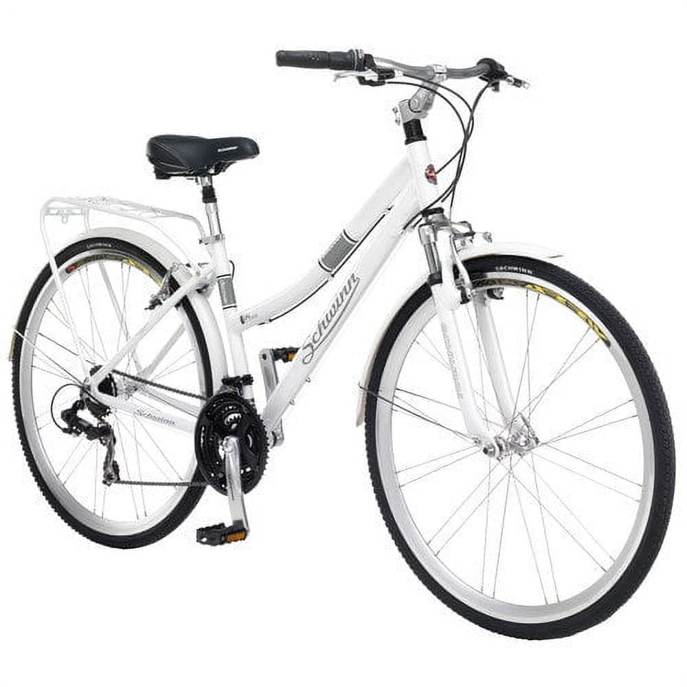 White 700c Hybrid Bicycle W143