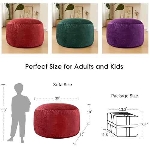 3 Feet Grey Micro Fiber Bean Bag Chair L805