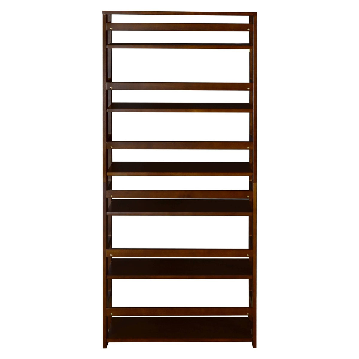 67x22 High Folding Bookcase Mocha Walnut O942