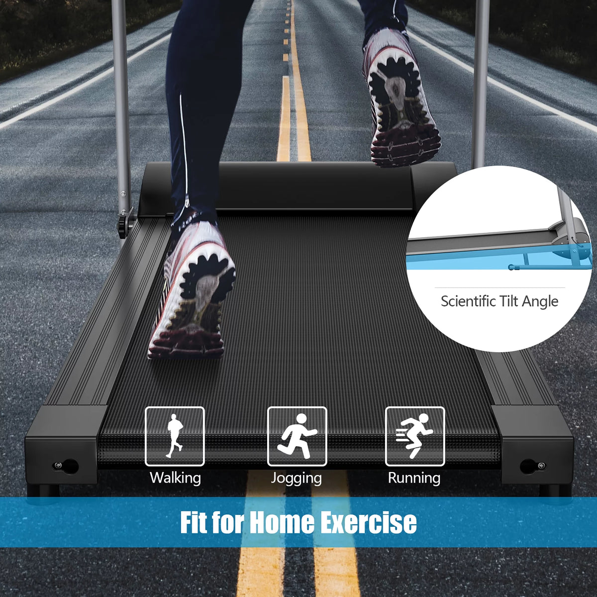 1100W Folding Electric Treadmill D897