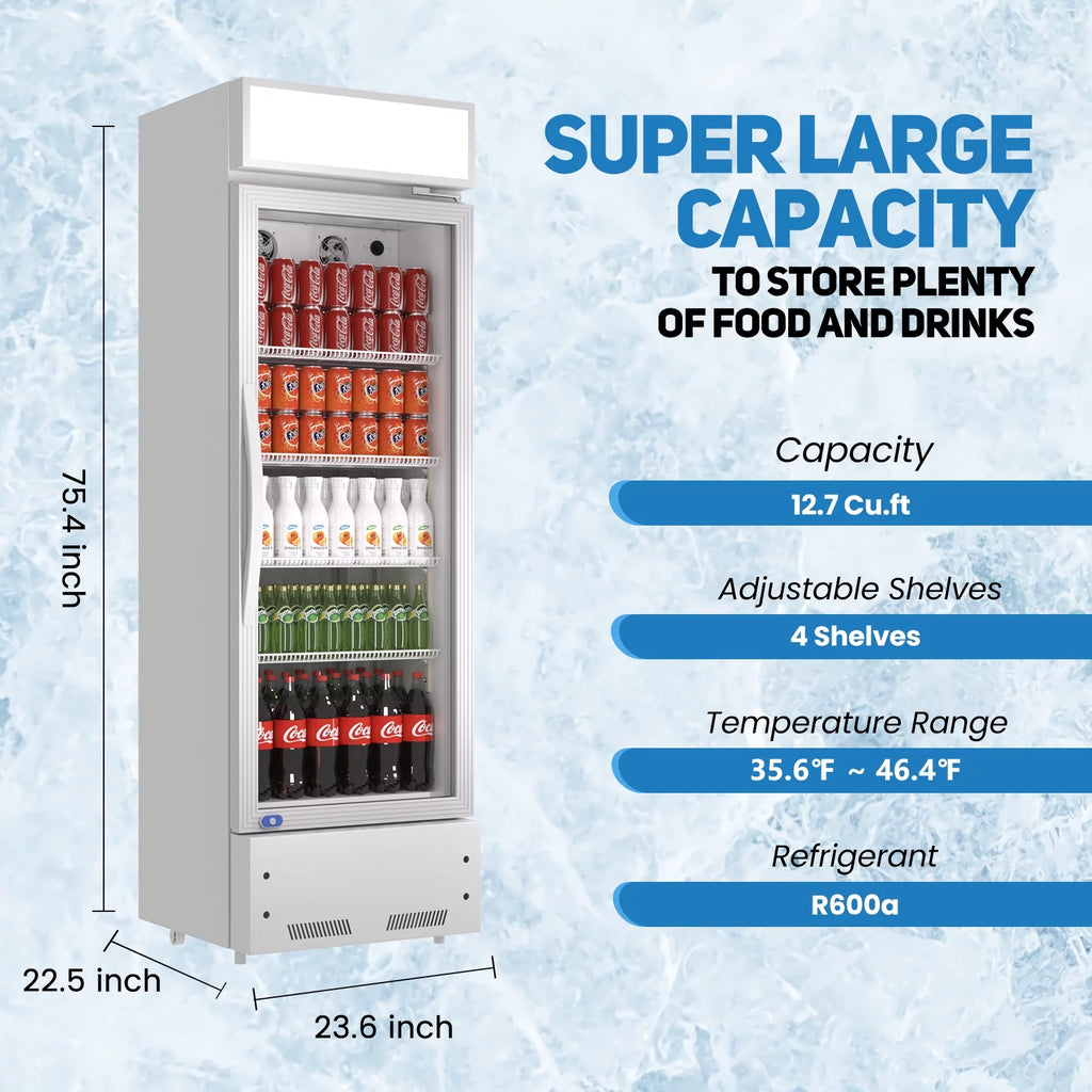 24'' Commercial Display Refrigerator with Glass Door J679