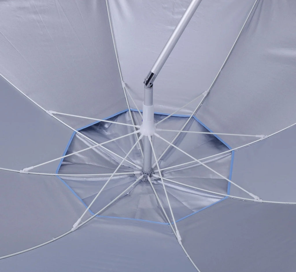 7 ft Fiberglass Beach Umbrella with Folding Anchor Base C20322