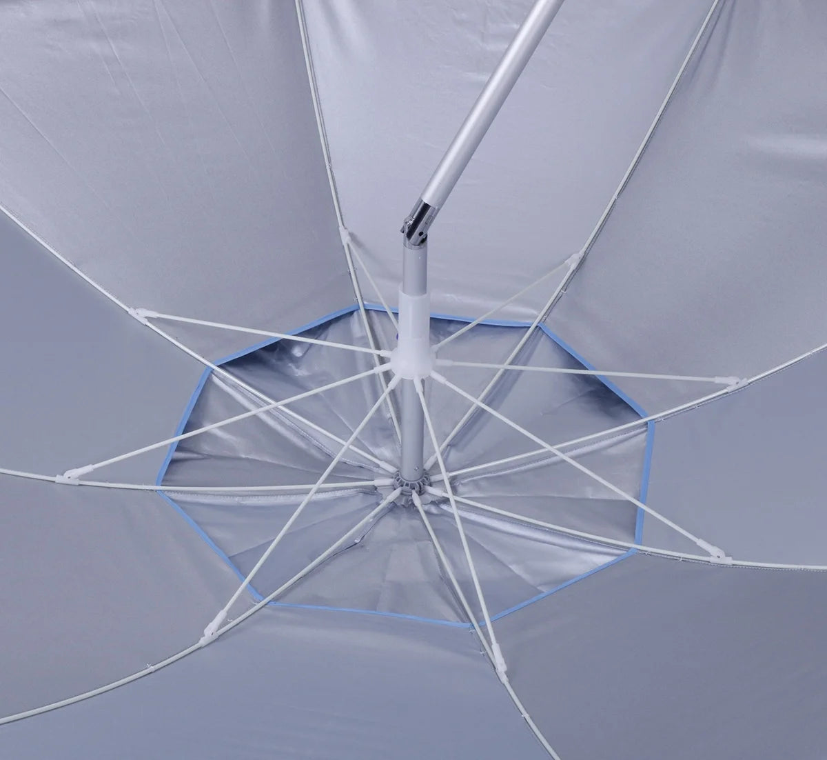 7 ft Fiberglass Beach Umbrella with Folding Anchor Base C20322