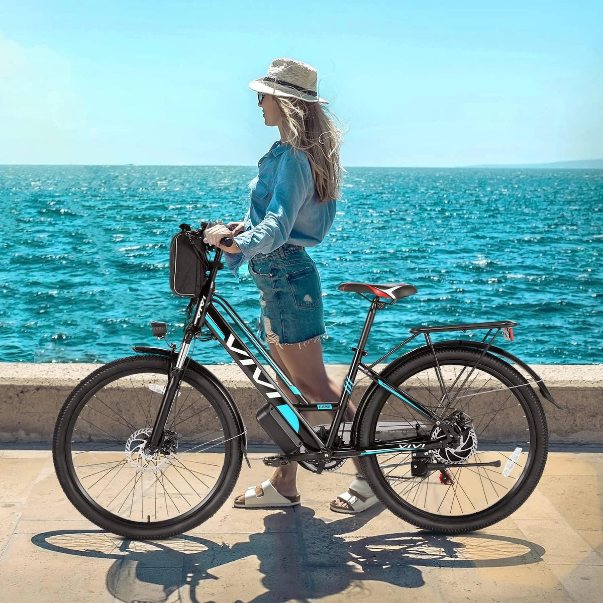 Electric Cruiser Bike 500W Step-Through 20MPH H748760