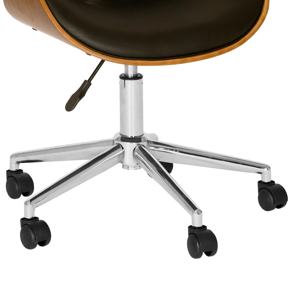 Brown and Black Swivel Office Chair D668