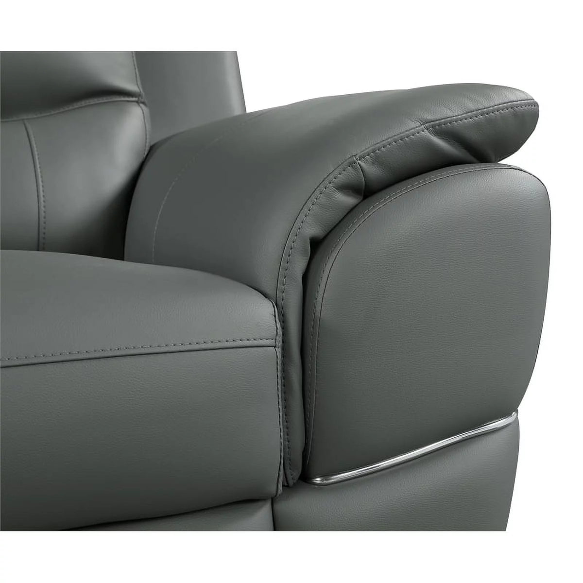 Gray Leather Upholstered Chair K232