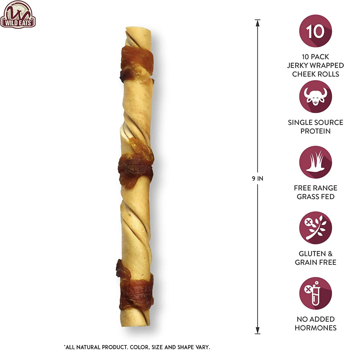 Water Buffalo Jerky Dog Chews 10 Pack T185505