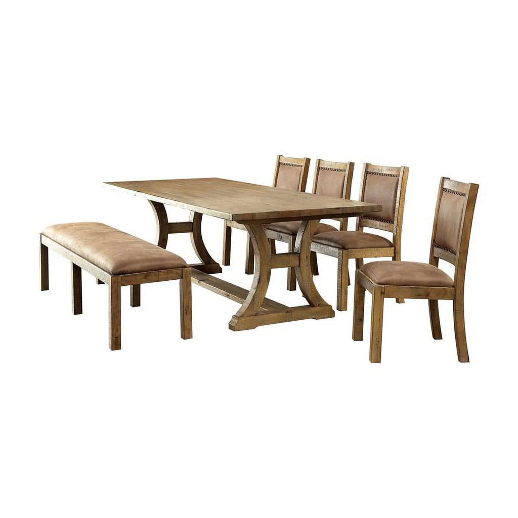 6-Piece Wood 96-inch Dining Set Q688870