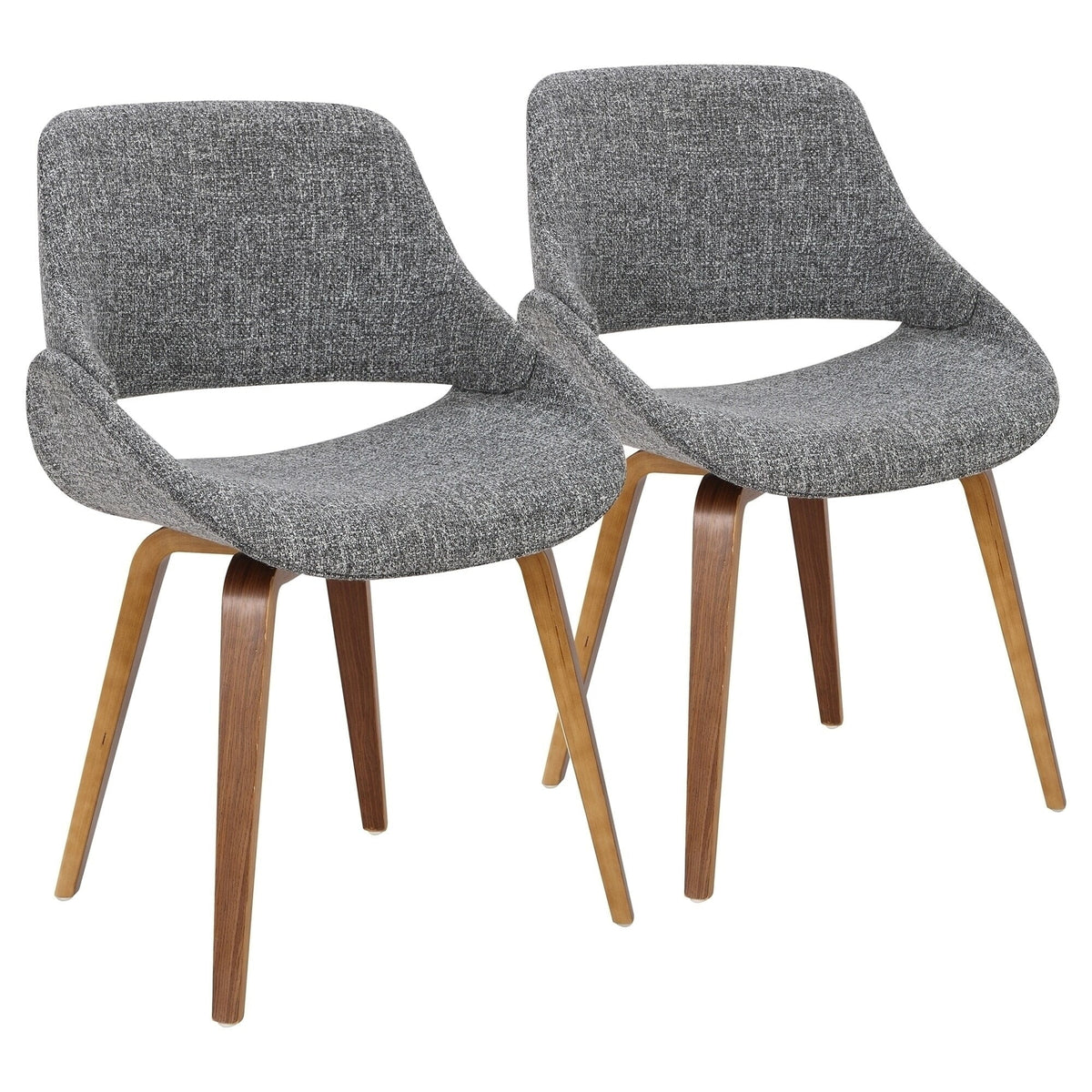 Grey Polyester Foam Chair Set of 2 L92901