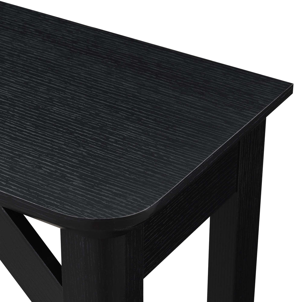 Black Hall Table with Shelf Q25396