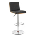 Black Barstool with Chrome Base S555707