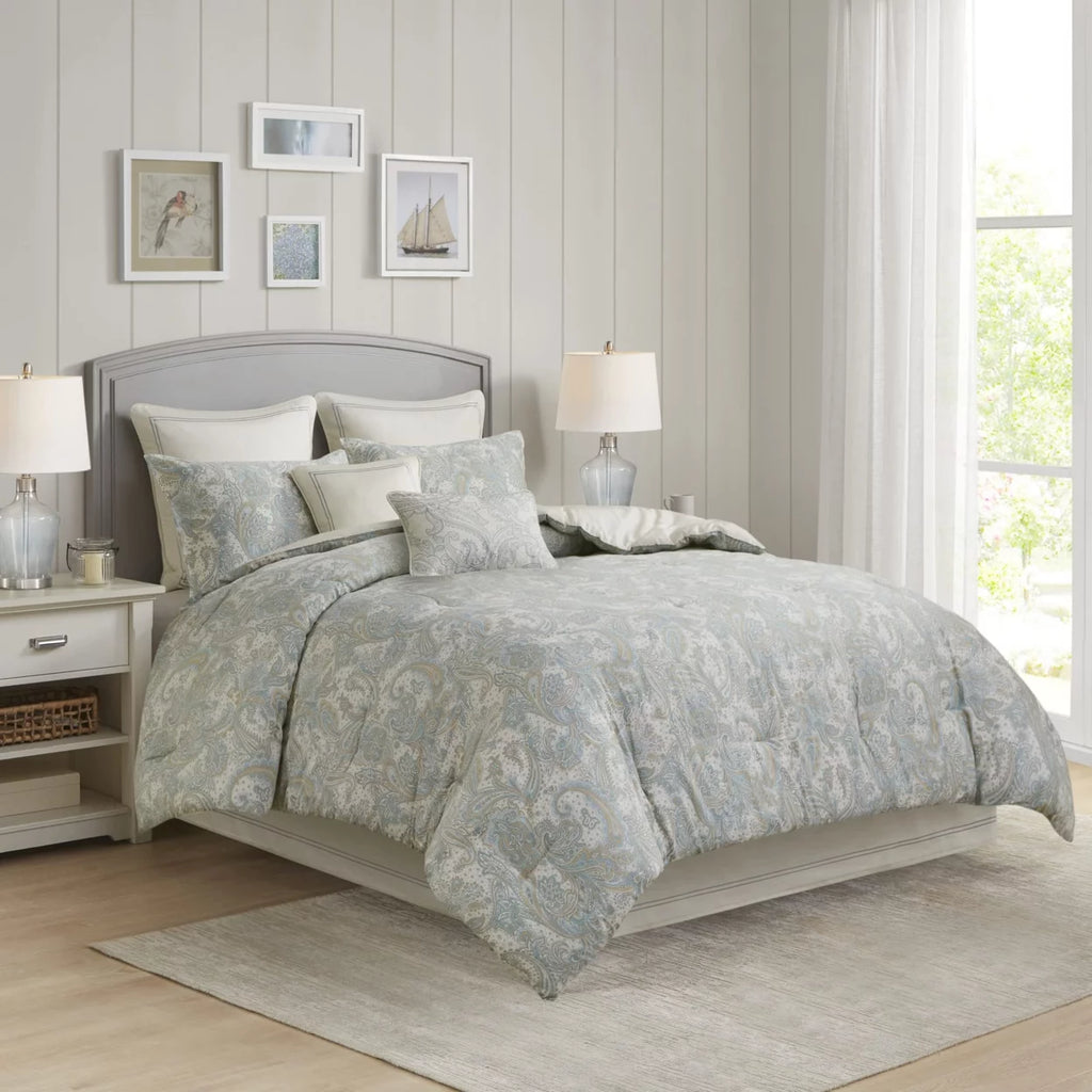 Ivory Paisley Euro Sham Q555