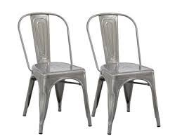 Stackable Metal Distressed Dining Chair X682930