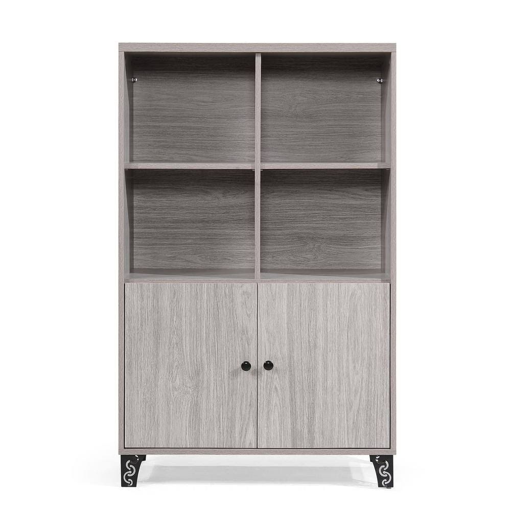 Grey Oak Black Cabinet O590211