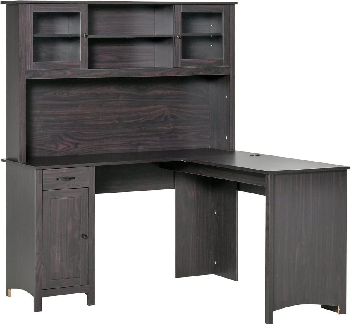 L-Shaped Desk with Hutch and Drawers X702197