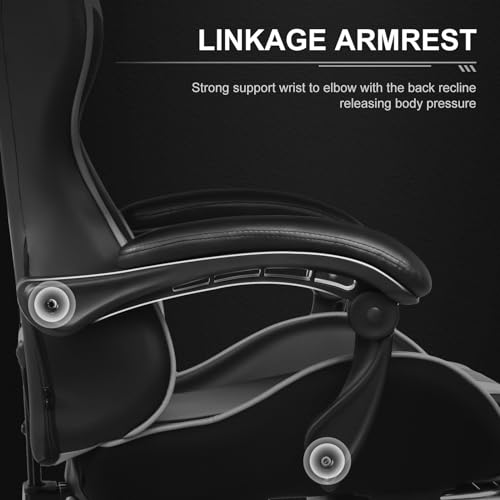 Gaming Chair with Footrest and Lumbar Support L446719