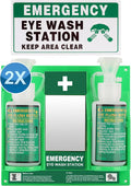 Portable Wall-Mounted Eyewash Station 16oz 2Pcs L755981