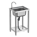 Single Bowl Stainless Steel Free Standing Kitchen Sink A85048