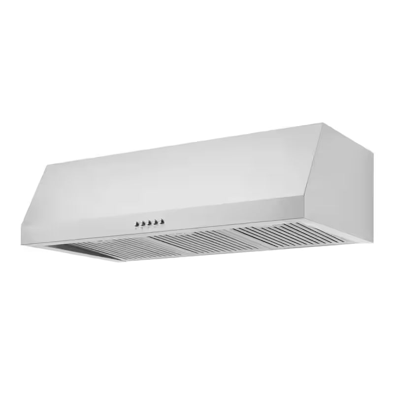 36 in. W Convertible Under Cabinet Range Hood in Stainless Steel with LED Lights T405