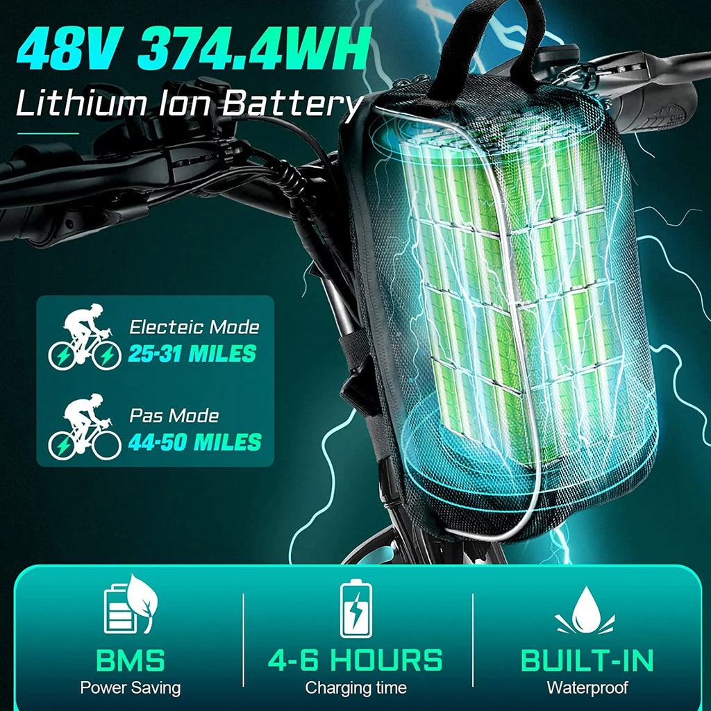 Electric Cruiser Bike 500W Step-Through 20MPH H748760