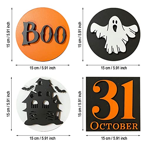 4 Pieces Halloween Tiered Tray Decor Set U43050