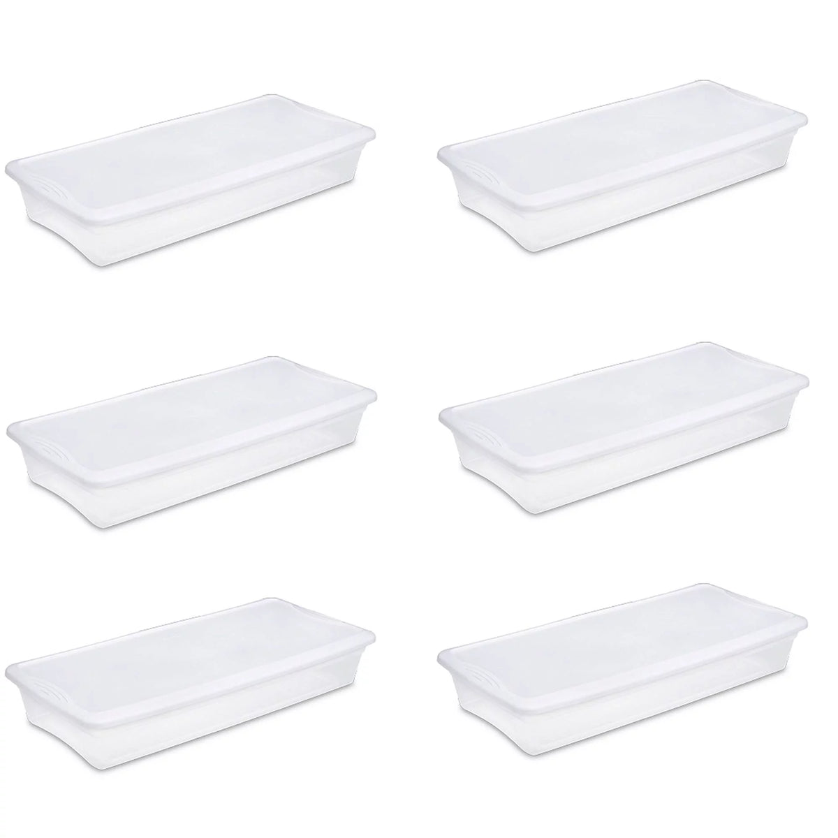 41 Quart Under Bed Storage Box Container 6 Pack V93371