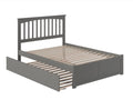 Grey Full Platform Bed with Trundle Bed N603559