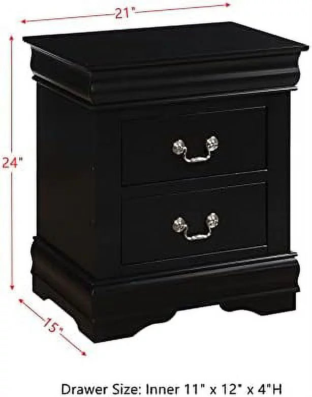 Pink Velvet 2 Drawer Nightstand R595