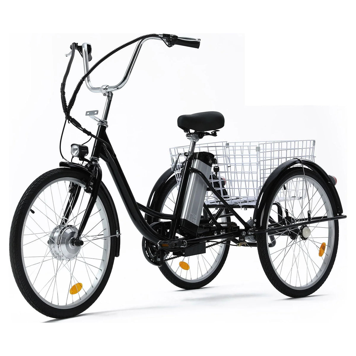 White 26 Inch 3 Wheel Electric Bike O417