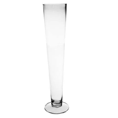 Clear Glass Trumpet Vase 20x22H 6ct O81295