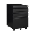 Black 3 Drawer Mobile Cabinet E201