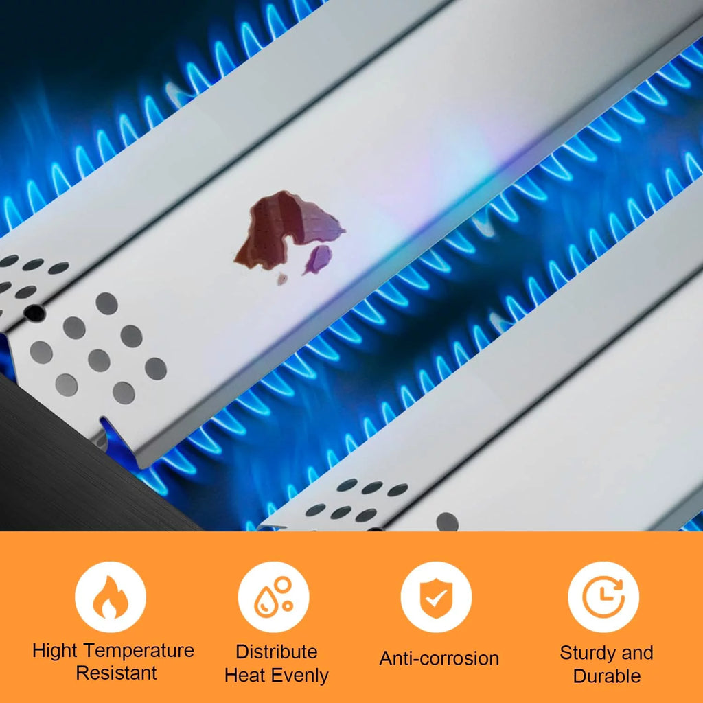 Stainless Steel Grill Burner Tubes, Heat Shield Plates and Igniters Kit U576185