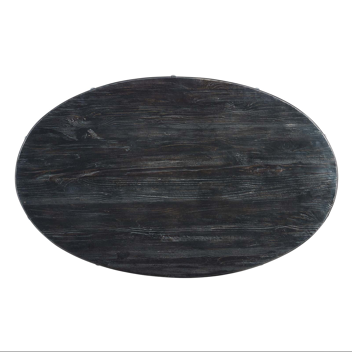Black Gold Oval Wood Dining Table N668741