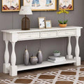 Antique White 3 Drawers Solid Wood Console Table A8429