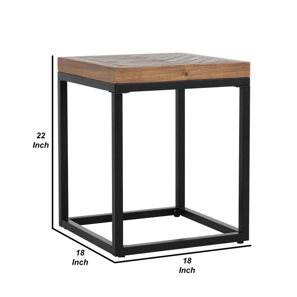 22 Inch Solid Wood End Table I497227