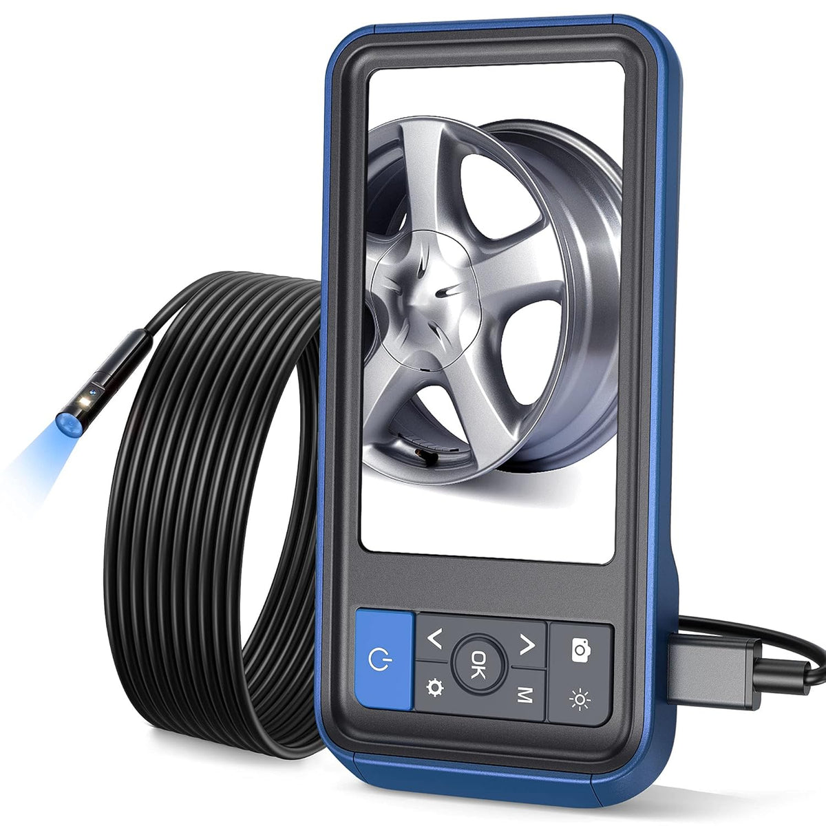 50ft Dual Lens Inspection Camera with Light H24506