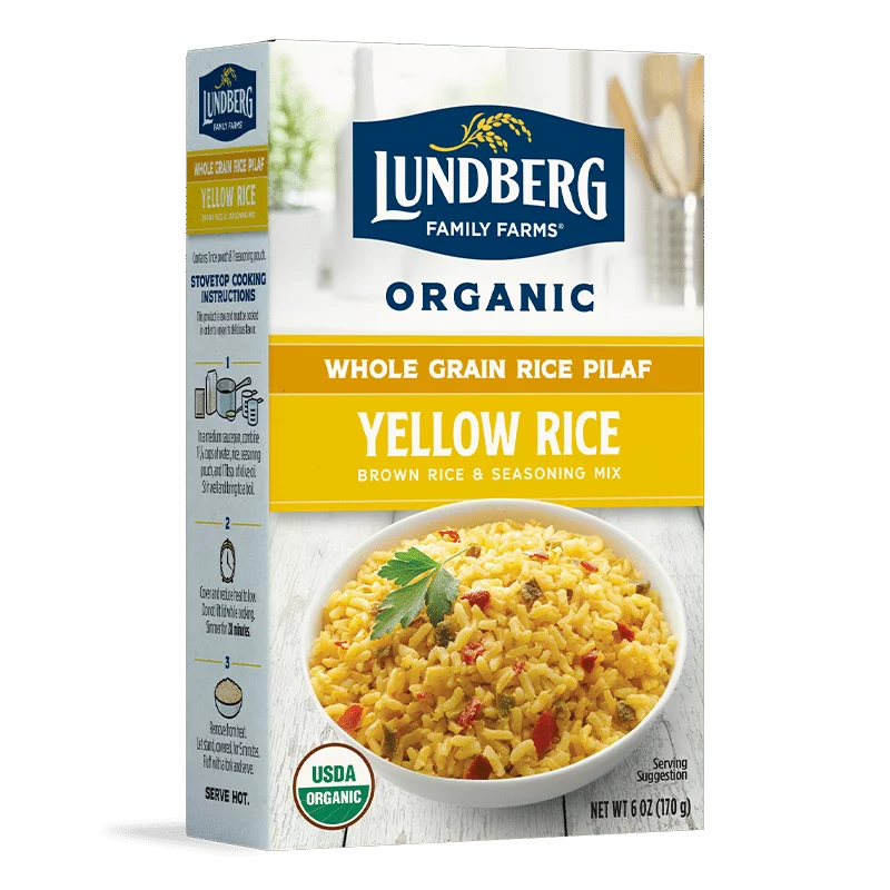 Organic Whole Grain Yellow Rice 6 oz Pack of 4 X61328