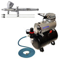 Dual-Action Gravity Airbrush Kit with Air Compressor F1027