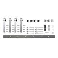 Stainless Steel 60 in. Sliding Double Barn Door Hardware Kit V492721