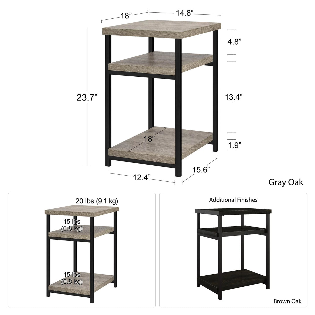 Brown Oak End Table O74219