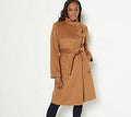 Wool Blend Wrap Coat with Envelope Collar Y252435