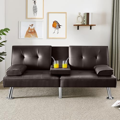 Dark Gray Convertible Sofa Bed T1884