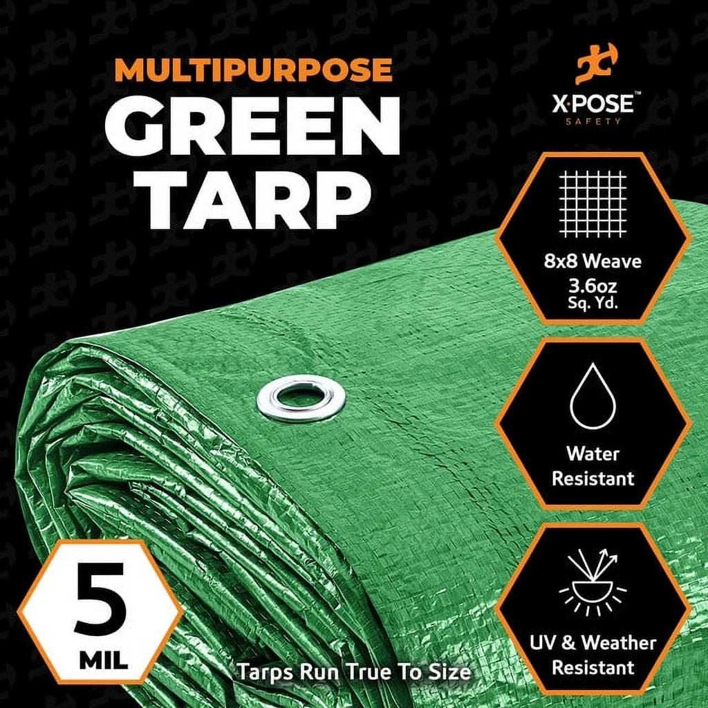 Blue 5' x 7' Waterproof Poly Tarp Y48576