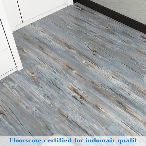 Grey Wood Peel and Stick Vinyl Floor Tile, 36 Pack W7614