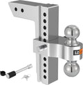 Adjustable Aluminum Trailer Hitch, Fits 2-Inch Receiver, 10-Inch Drop/Rise, 12,500 LBS U875989
