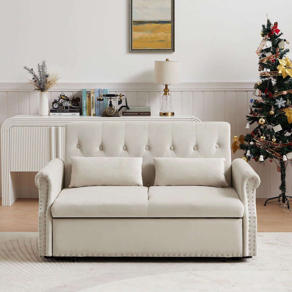 Velvet Convertible Sleeper Sofa Bed P311504